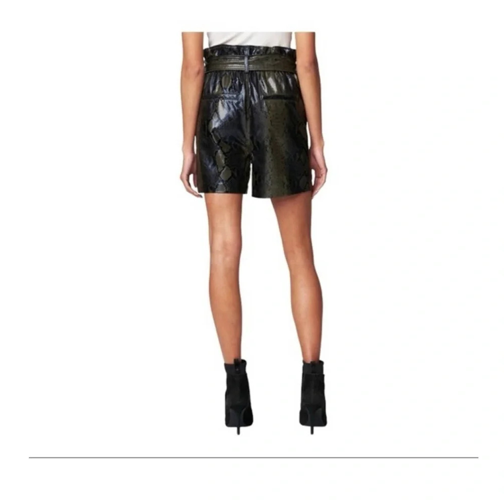 Blank NYC Vegan Leather Snake PaperBag Self Belted Snake Print Short - Picture 10 of 11